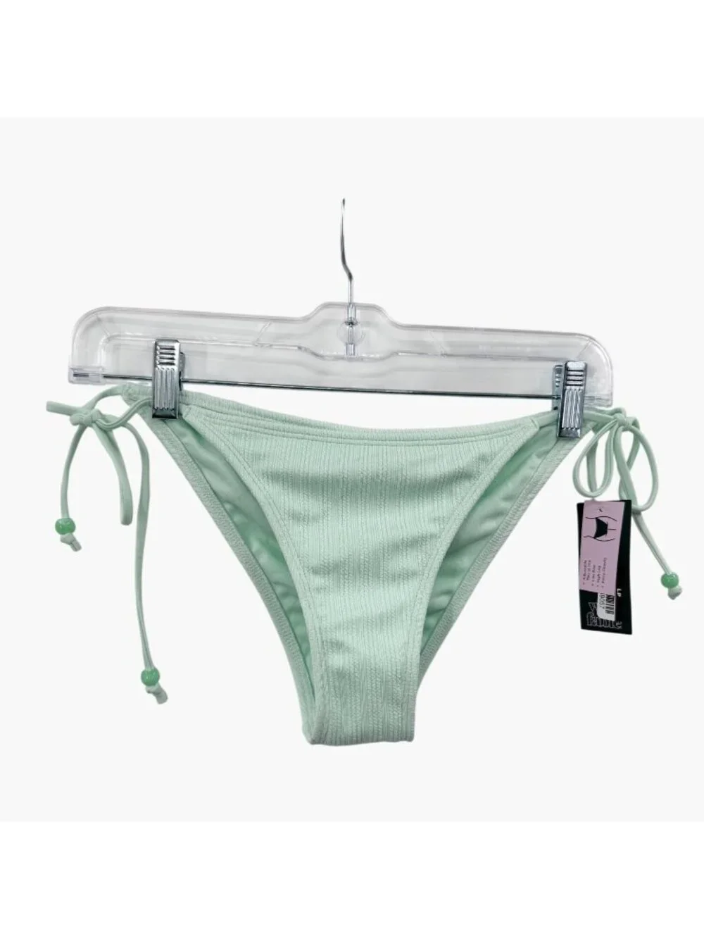 NEW Wild Fable Ribbed Low-Rise High Leg Extra Cheeky Side-Tie Bikini Bottom